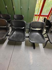 sedie sala attesa  usate ex vigili del fuoco 