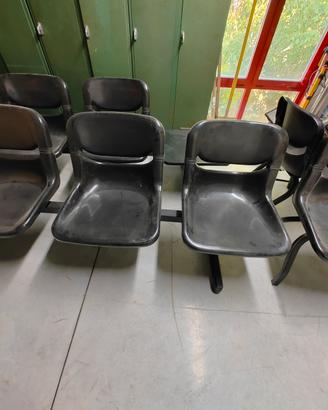 sedie sala attesa  usate ex vigili del fuoco 