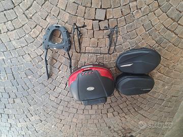 bauletto centrale + borse laterali givi