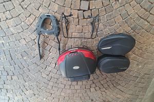 bauletto centrale + borse laterali givi