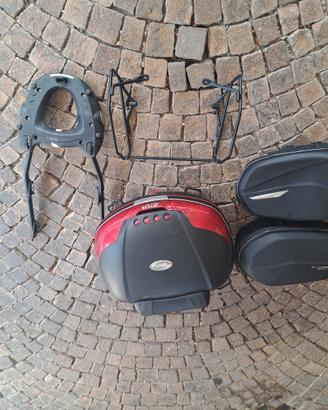 bauletto centrale + borse laterali givi