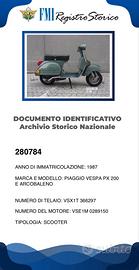 Vespa PX 200 E Arcobaleno - 1987