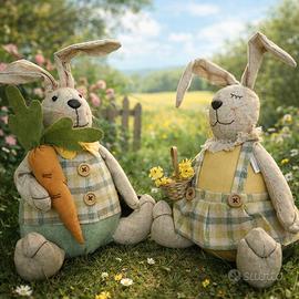 Coppia di coniglietti decorativi 