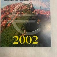 Prima serie euro san marino fior di conio 2002