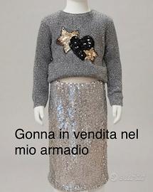 Maglione glitter  bambina paillettes 10-11anni