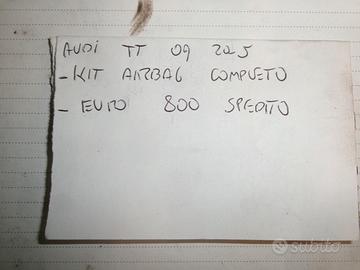 Kit air bag completo audi tt 09