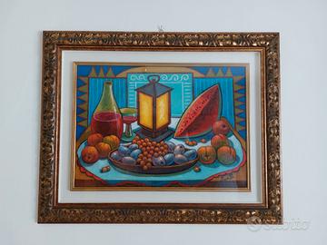 Quadro Dipinto a Mano con Natura Morta