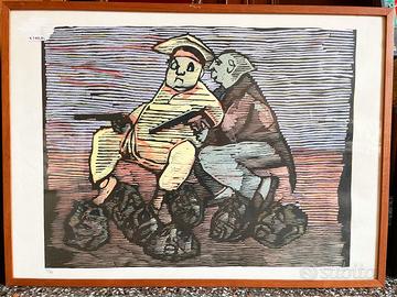 Grande litografia di Mino Maccari