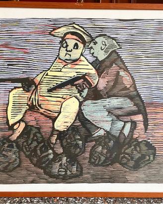 Grande litografia di Mino Maccari