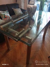 tavolo ripiano in vetro 