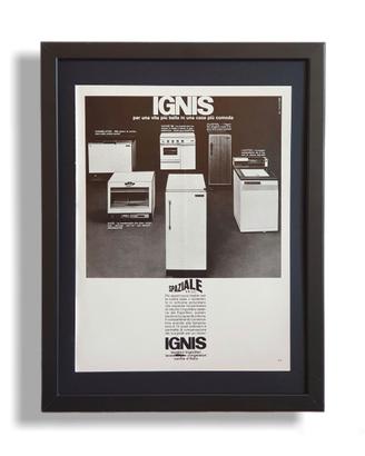 Pubblicità originale poster quadro vintage IGNIS