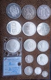 Argento Monete dal Mondo 1800 1900