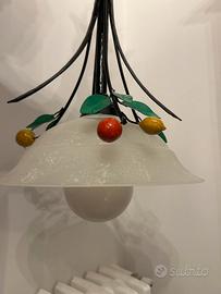 Lampadario da cucina  in ferro battuto