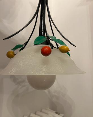 Lampadario da cucina  in ferro battuto