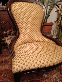 sedia poltrona stile luigi filippo xix secolo