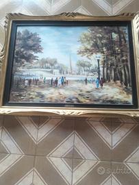 quadro con cornice dorata