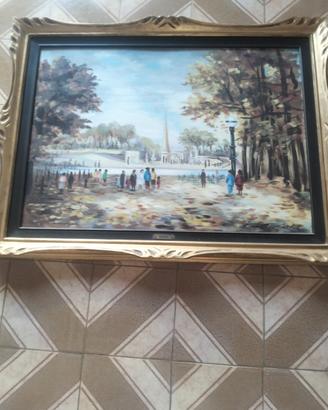 quadro con cornice dorata