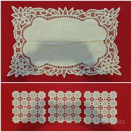 centrini ad uncinetto e ricamati a mano 