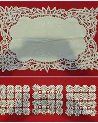 centrini ad uncinetto e ricamati a mano 