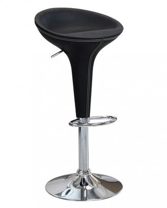 Sgabello Bar Moderno Regolabile Plastica Nero 78cm