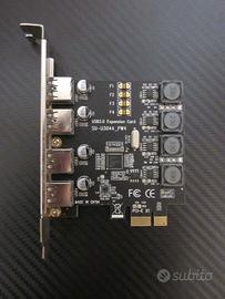 Scheda di espansione PCIe a 4 porte USB 3.0 5Gbps