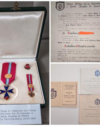 Croce Cavaliere Ordine Militare SS Salvador 1959