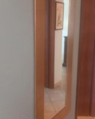Specchio con cornie foglia dorata