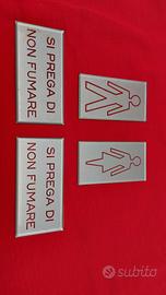 Targhe vietato fumare bagno vintage