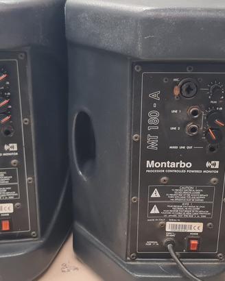 MONTARBO MT-180A Coppia di Casse Amplificate Attiv