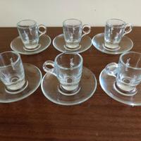 Servizio Set n. 6 Tazzine Vetro Ginseng/Caffè