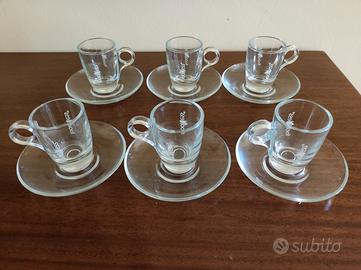 Servizio Set n. 6 Tazzine Vetro Ginseng/Caffè