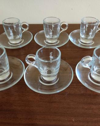 Servizio Set n. 6 Tazzine Vetro Ginseng/Caffè