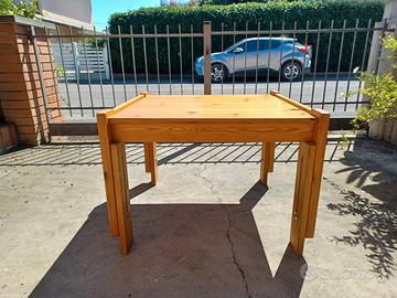 Tavolino allungabile in altezza pino massello 