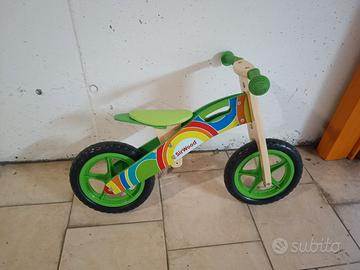 Bicicletta senza pedali in legno bambini 24+
