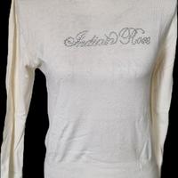 Dolcevita bianco Indian Rose con strass 
