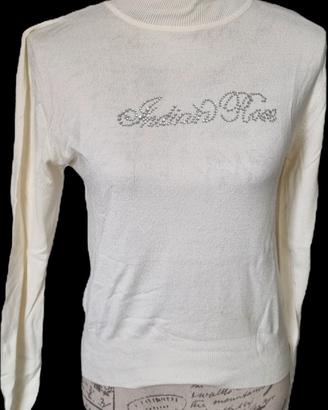 Dolcevita bianco Indian Rose con strass 