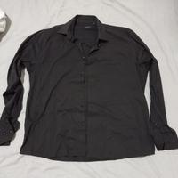 Camicia nera uomo 17.5 taglia forte XXL