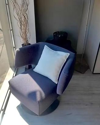 Poltrona Girevole Design Grigio Antracite - Base C