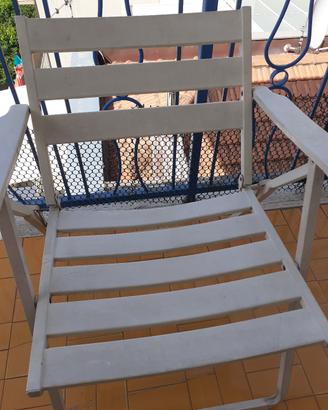 sedia  pieghevole da esterno metallo e plastica