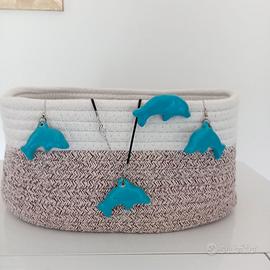 Set collana, spilla e orecchini