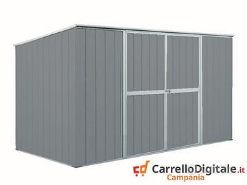 Casetta giardino in Acciaio 345x186 grigio chiaro