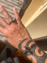 Set anello + bracciale acciaio