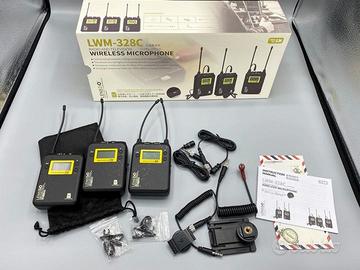 LENSGO LWM-328C radio microfono doppio interviste