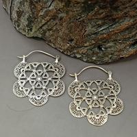 orecchini  fiore della vita ottone argento