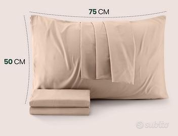 Set 4 Federe cuscino 50x75 cm arredo camera