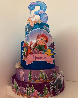 Torta scenografica Ariel personalizzabile