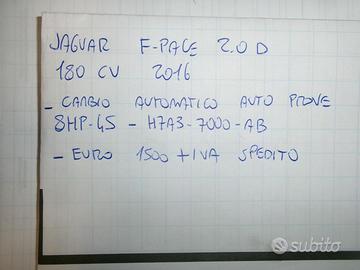 Cambio automatico jaguar f-pace 2,0 td
