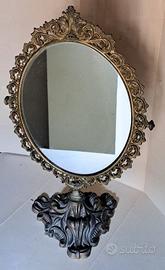 Specchio da Tavolo vintage in metallo 50x31 cm