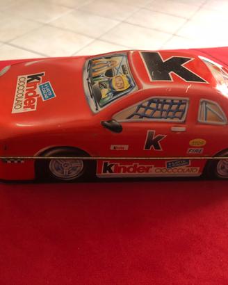 Scatola latta auto rossa portapenne/matite Kinder