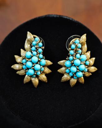 orecchini vintage con turchese per donna